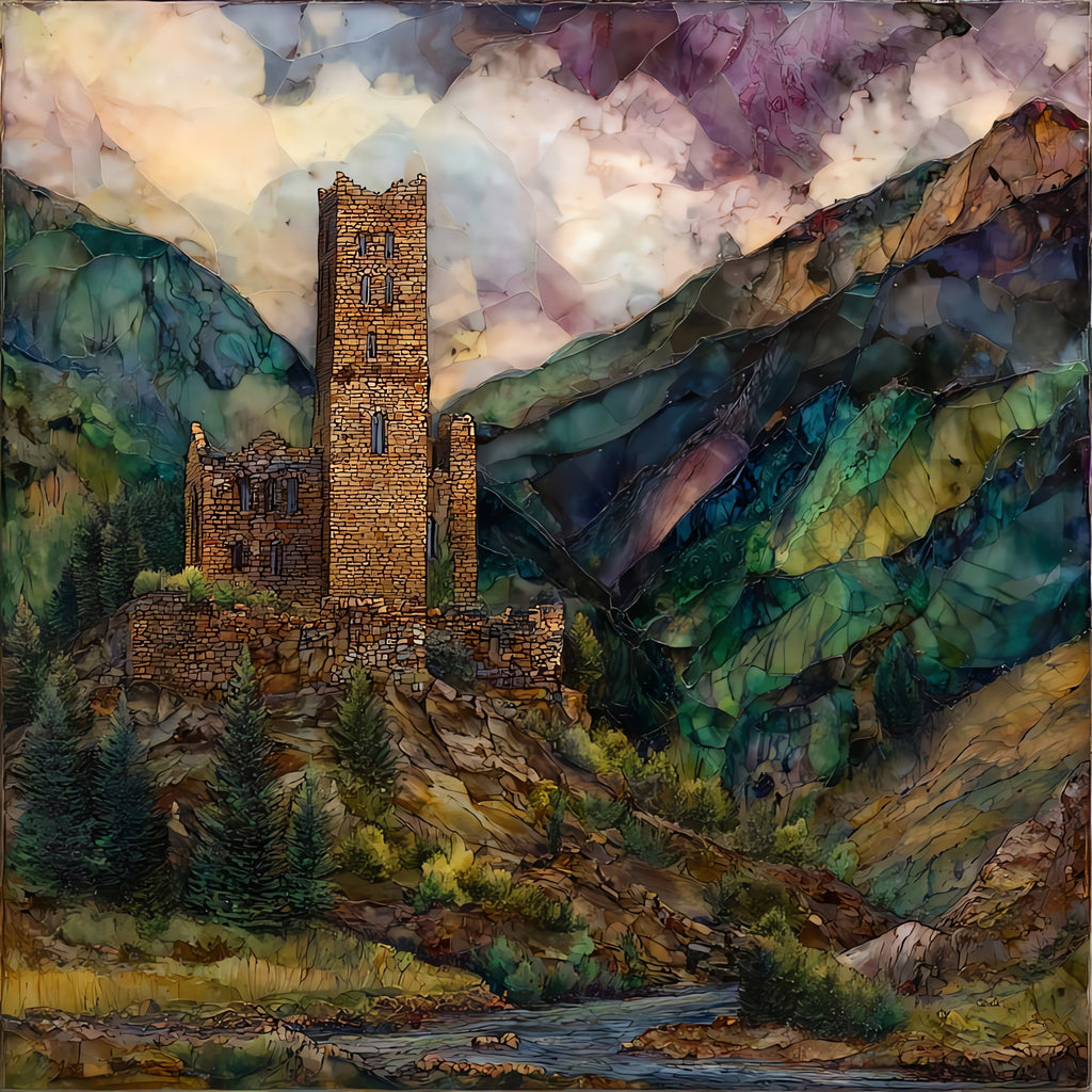 Stokes Castle near Austin — ceramic art tile