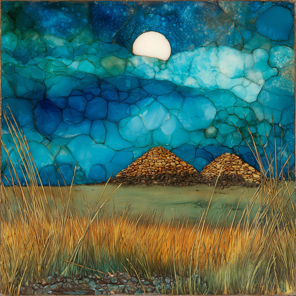 Spiro Mounds Caddoan archaeological — ceramic art tile