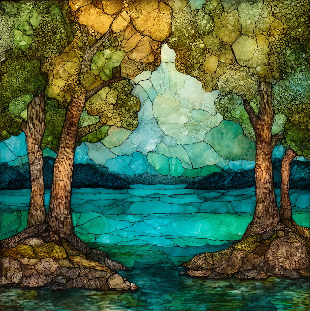 Lake Okoboji of the Iowa Great Lakes — ceramic art tile