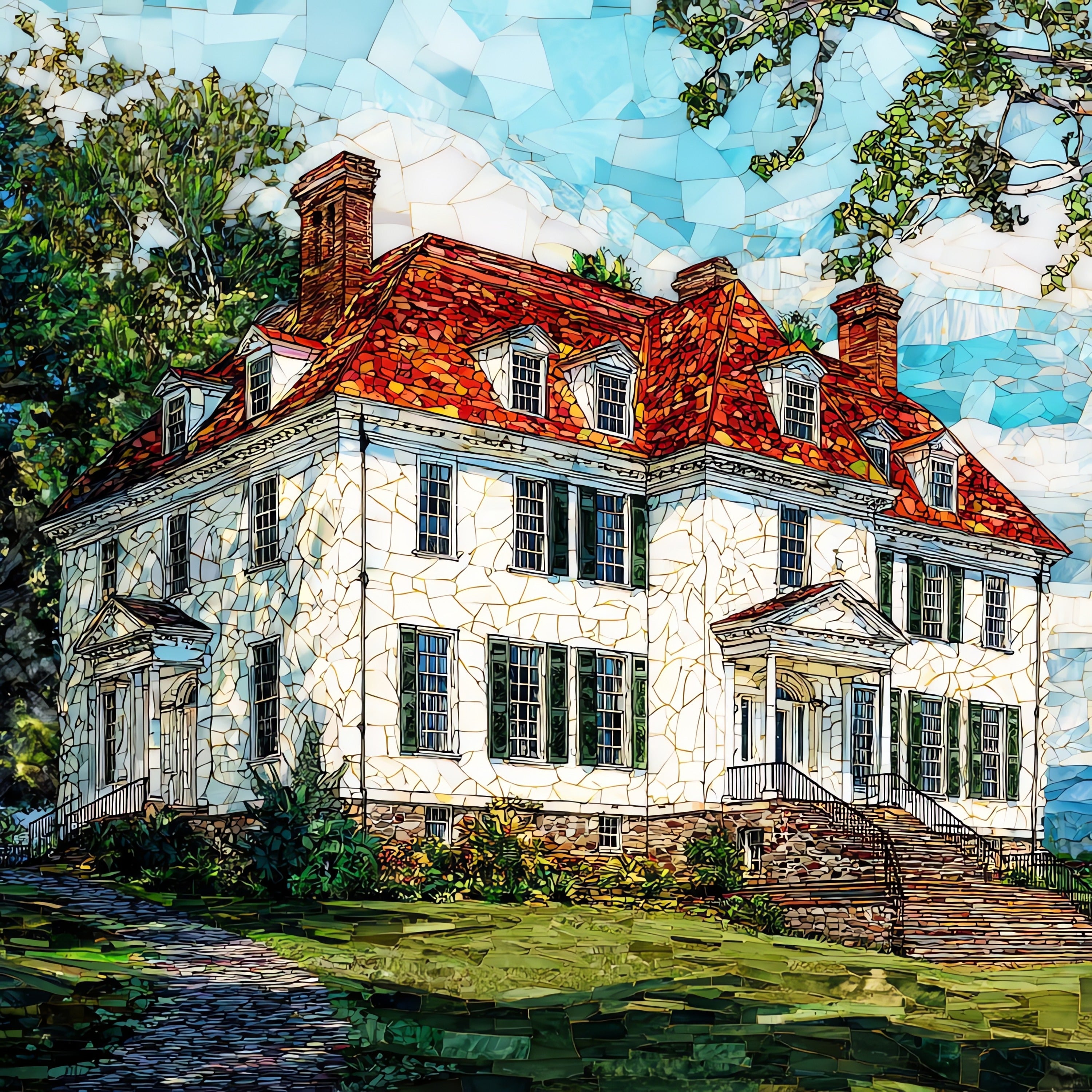 Mount Vernon estate — ceramic art tile