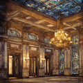 the Marble House gold ballroom — ceramic art tile