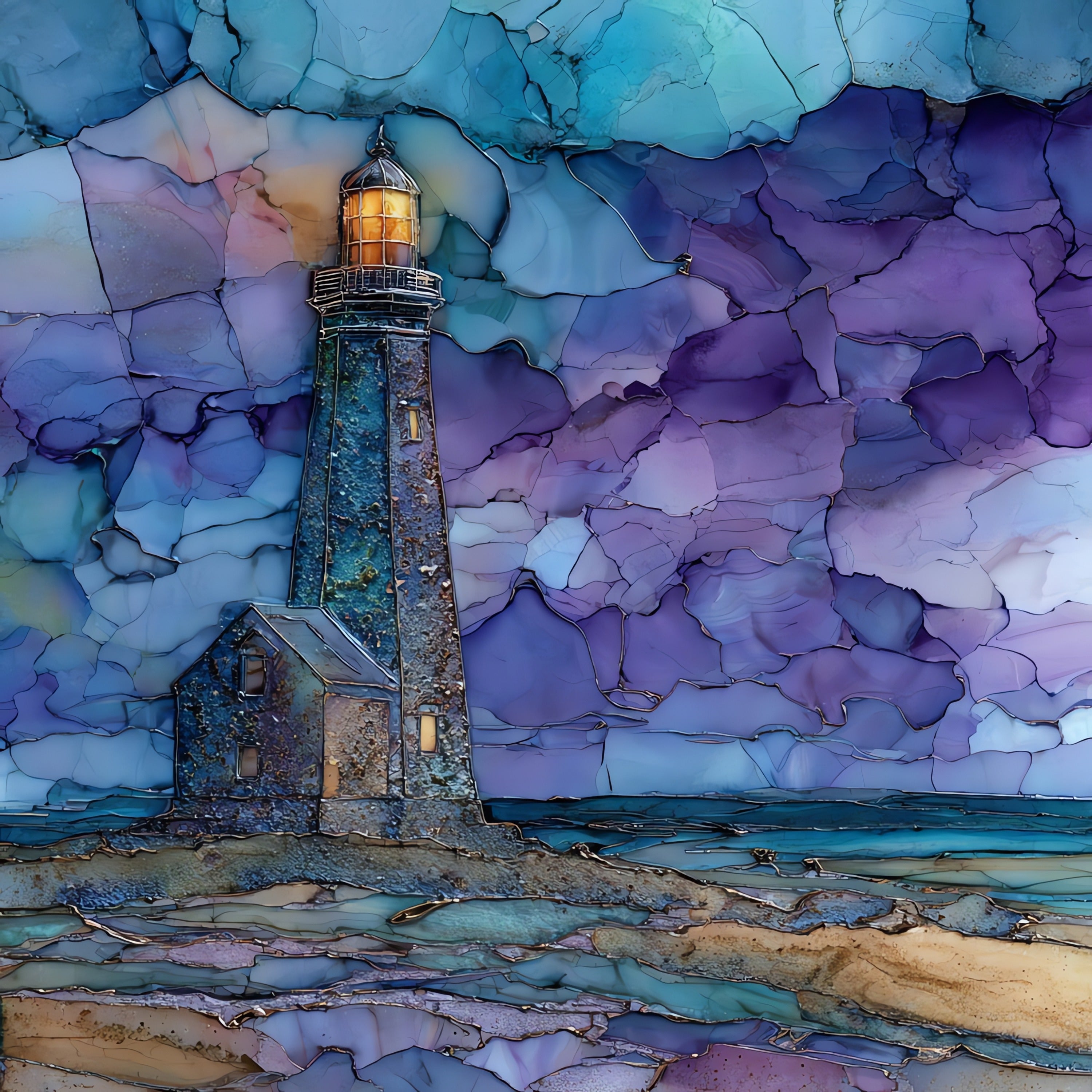 the Block Island North — ceramic art tile