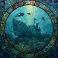 Goliath grouper aggregation — ceramic art tile