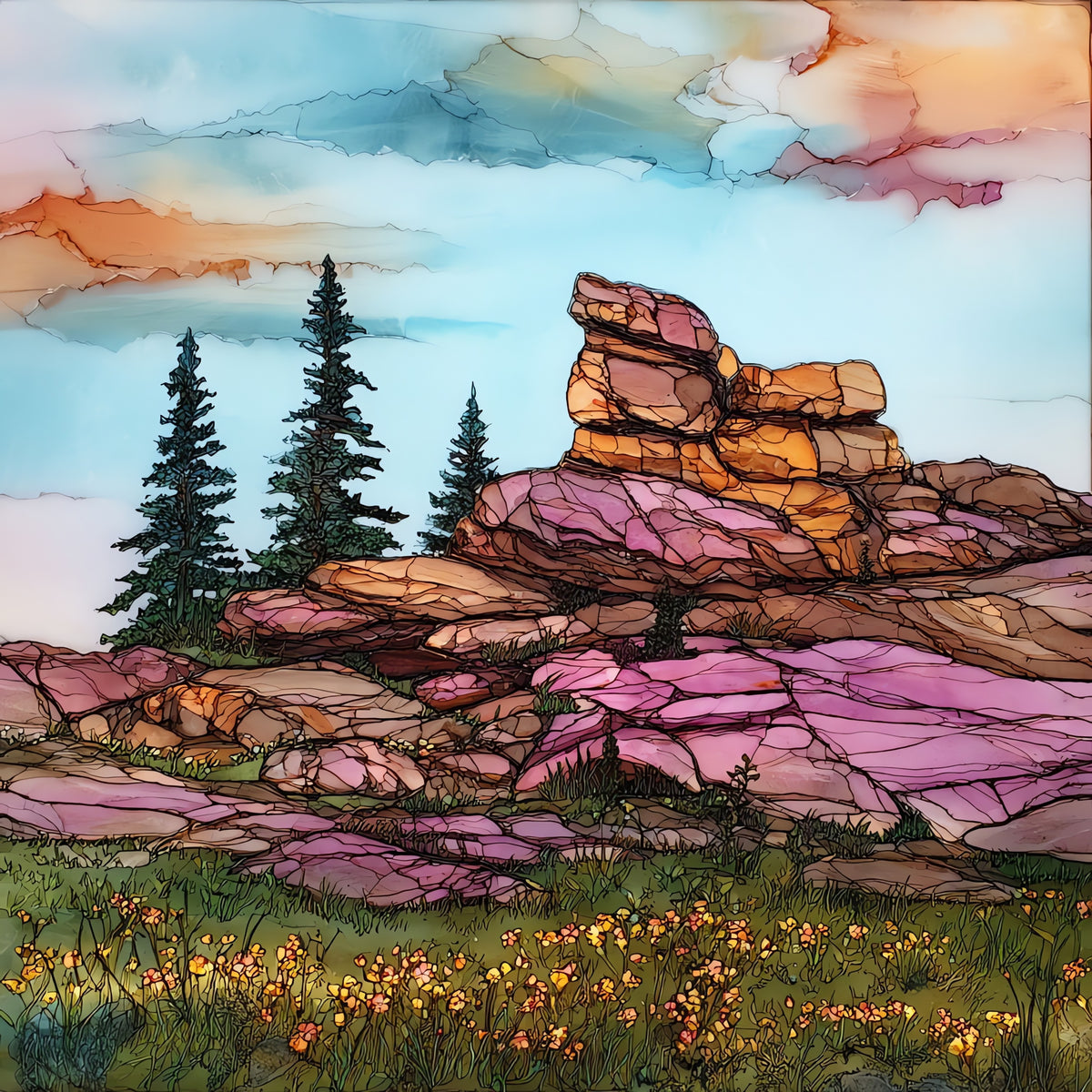 Vedauwoo — ceramic art tile