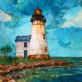 Smith Point Lighthouse in — ceramic art tile