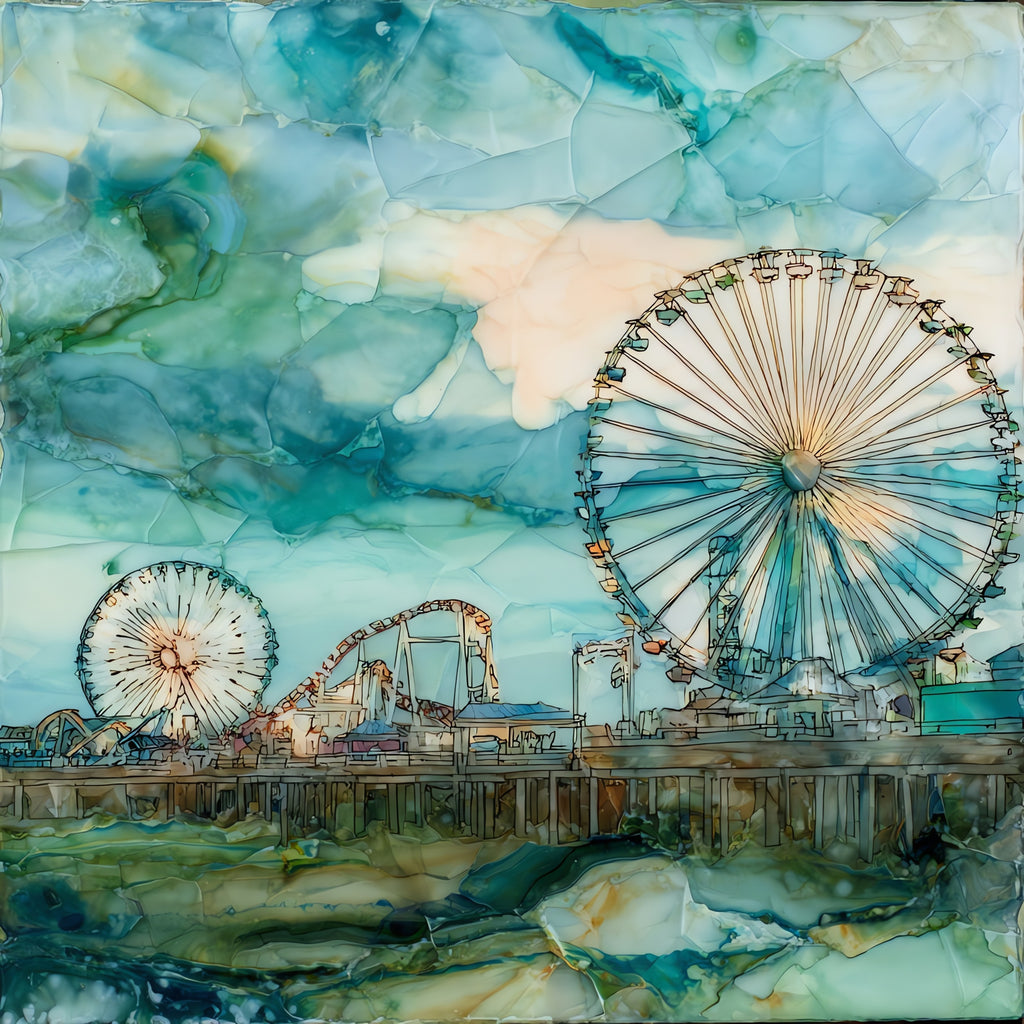 the Ocean City Pier — ceramic art tile