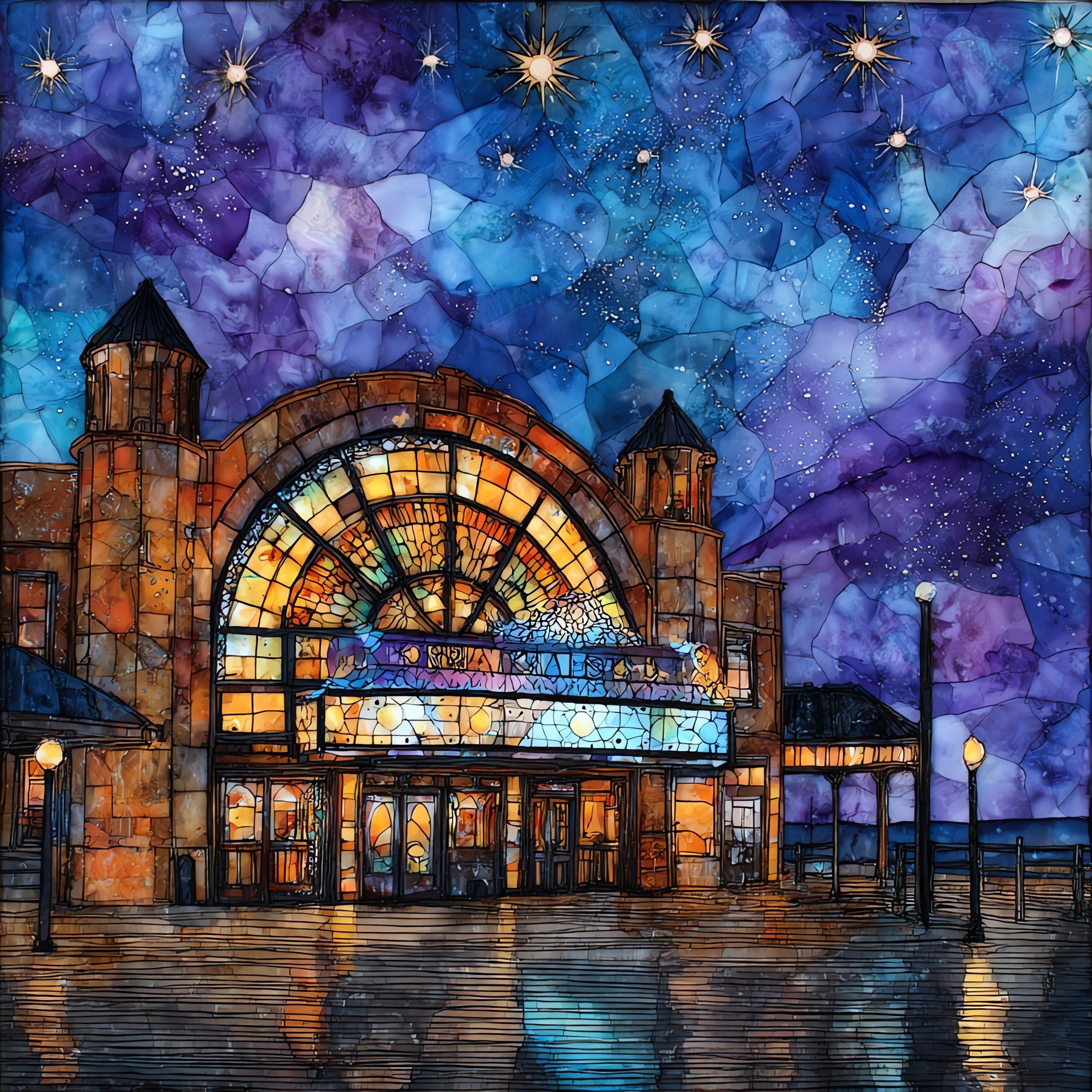 the Asbury Park Boardwalk — ceramic art tile