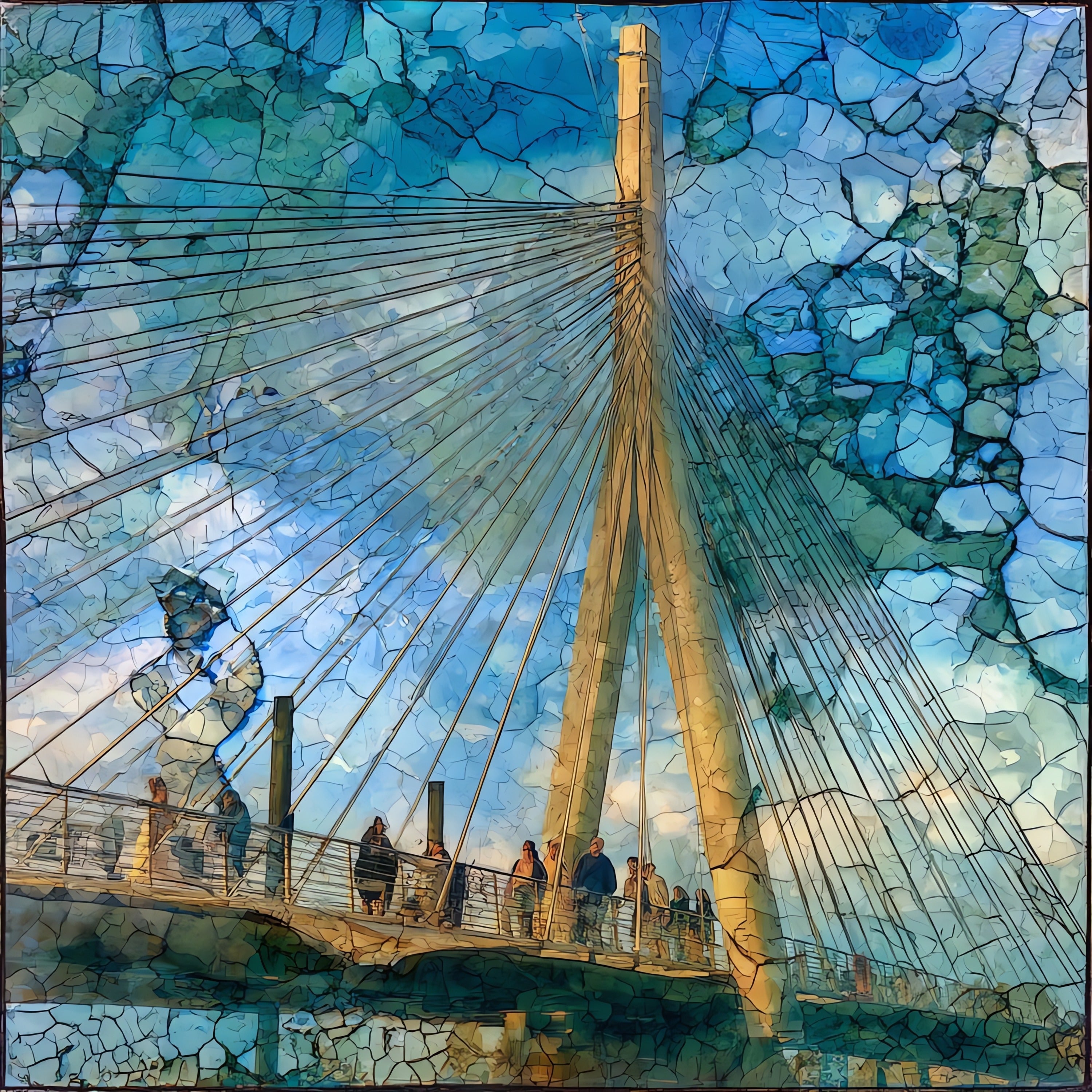 the Bob Kerrey Pedestrian — ceramic art tile