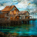 Crystal River Old Town — ceramic art tile