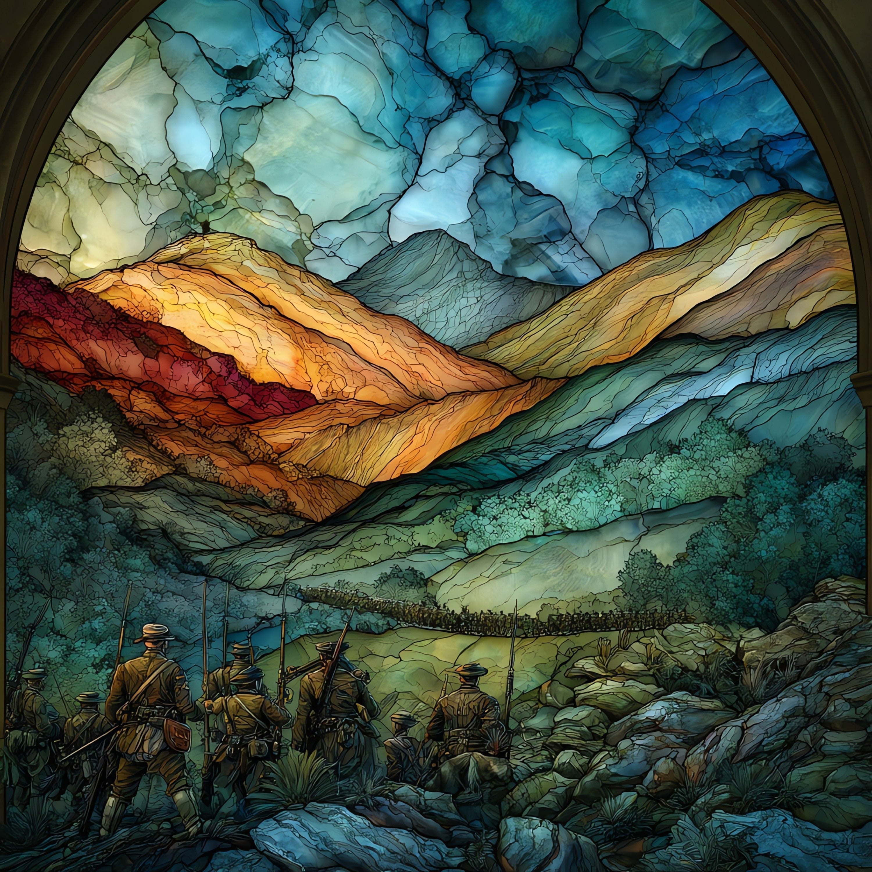 South Mountain Battlefield Crampton's — ceramic art tile