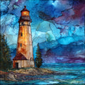 the Forty Mile Point Lighthouse on — ceramic art tile