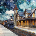 the Carson City V&T depot — ceramic art tile