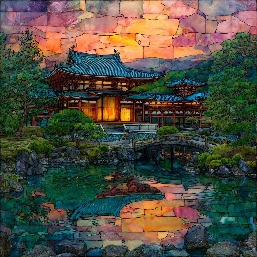 Arashiyama Sogenchi Pond Tenryuji — ceramic art tile