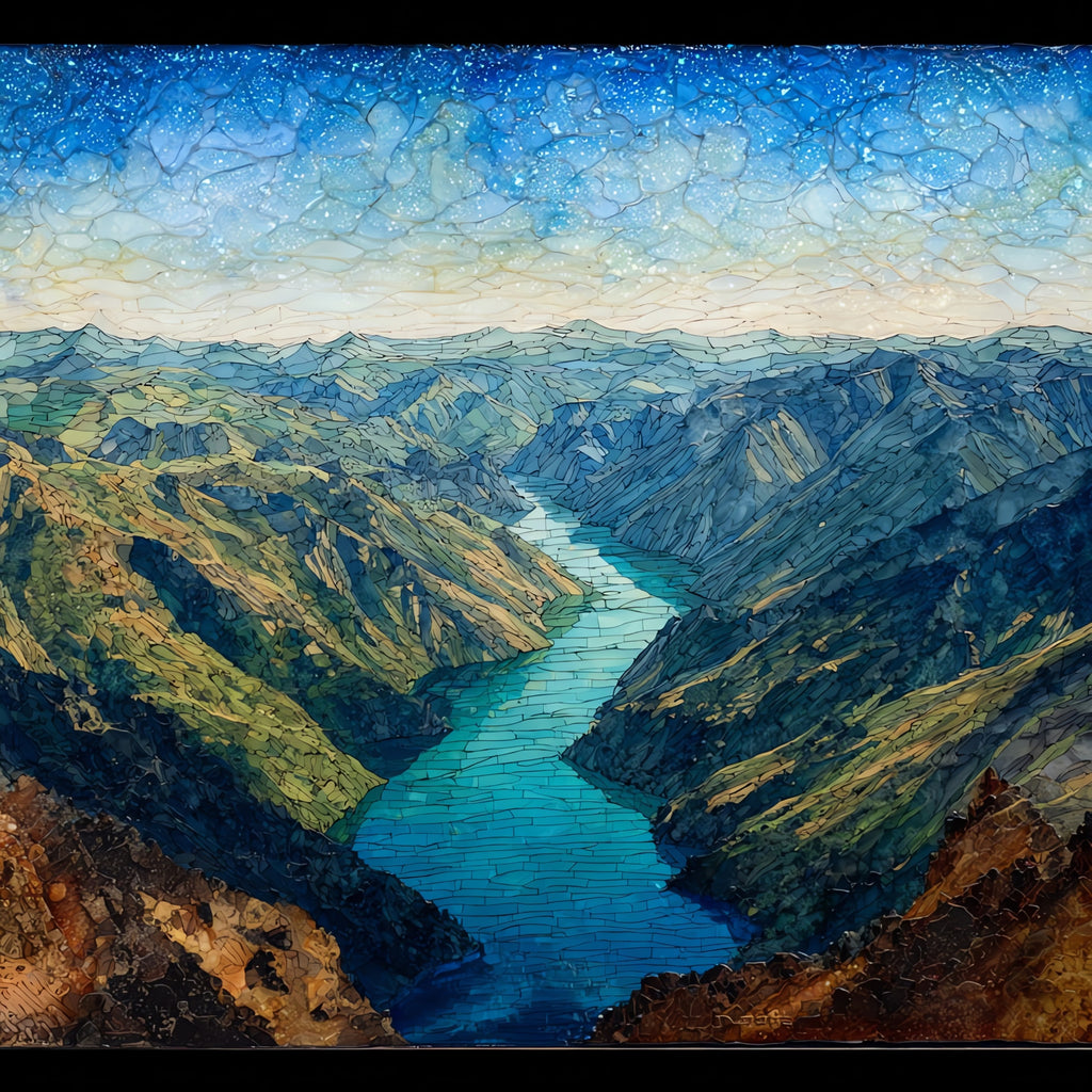 Hells Canyon — ceramic art tile