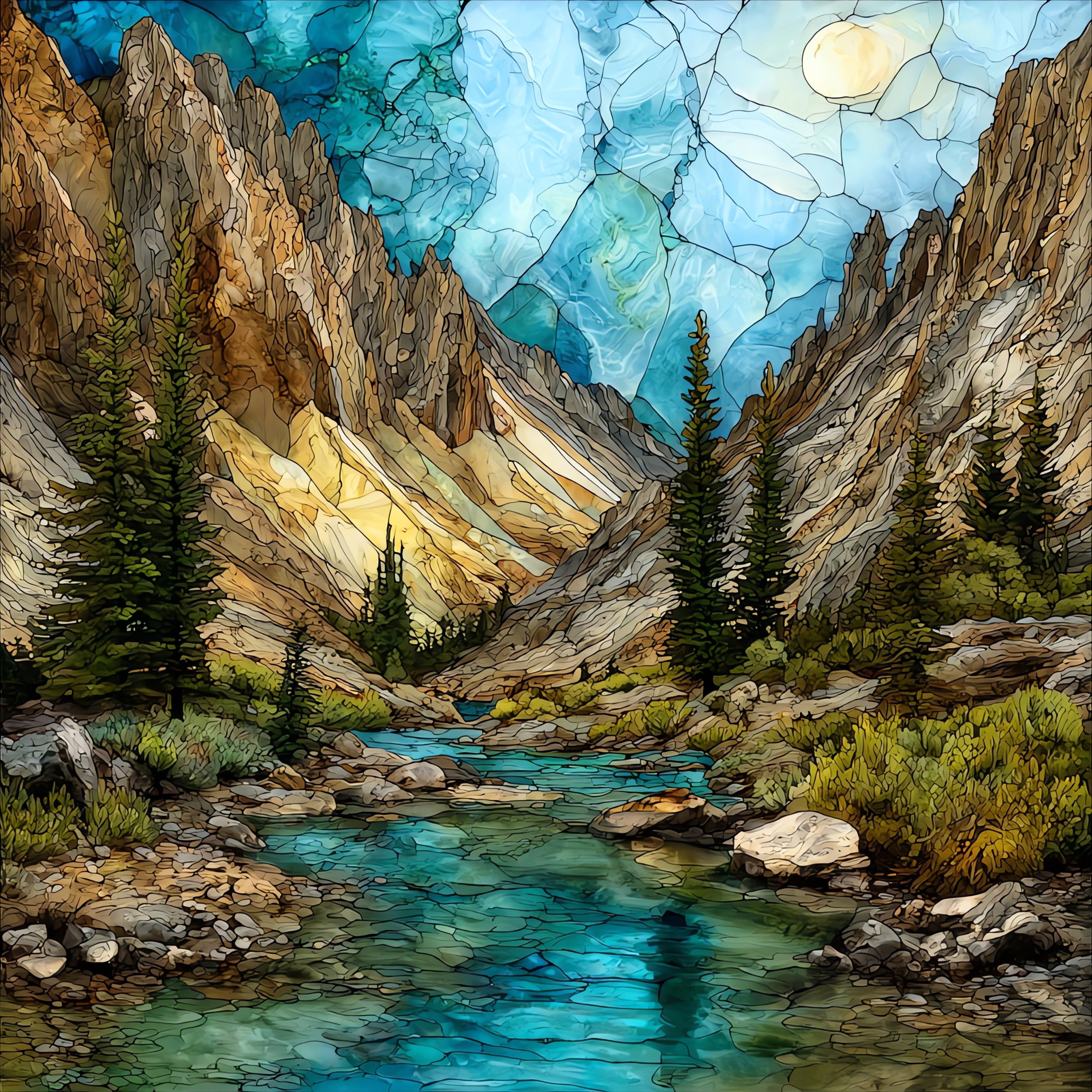 Blodgett Canyon — ceramic art tile