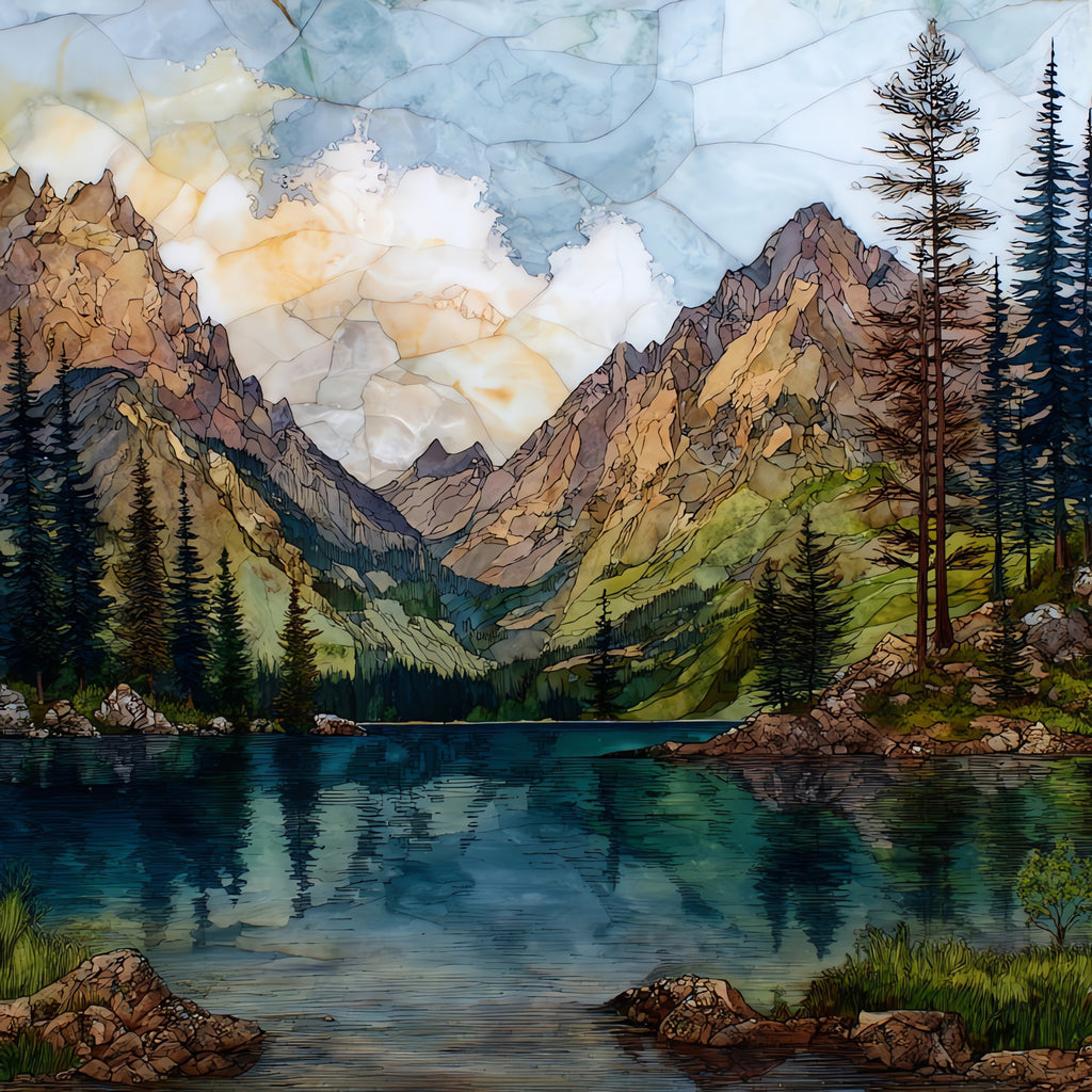 Bradley Lake — ceramic art tile