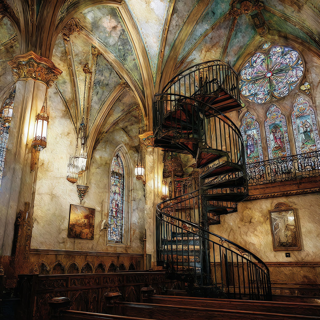 the Loretto Chapel — ceramic art tile