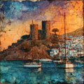 Molyvos Castle — ceramic art tile