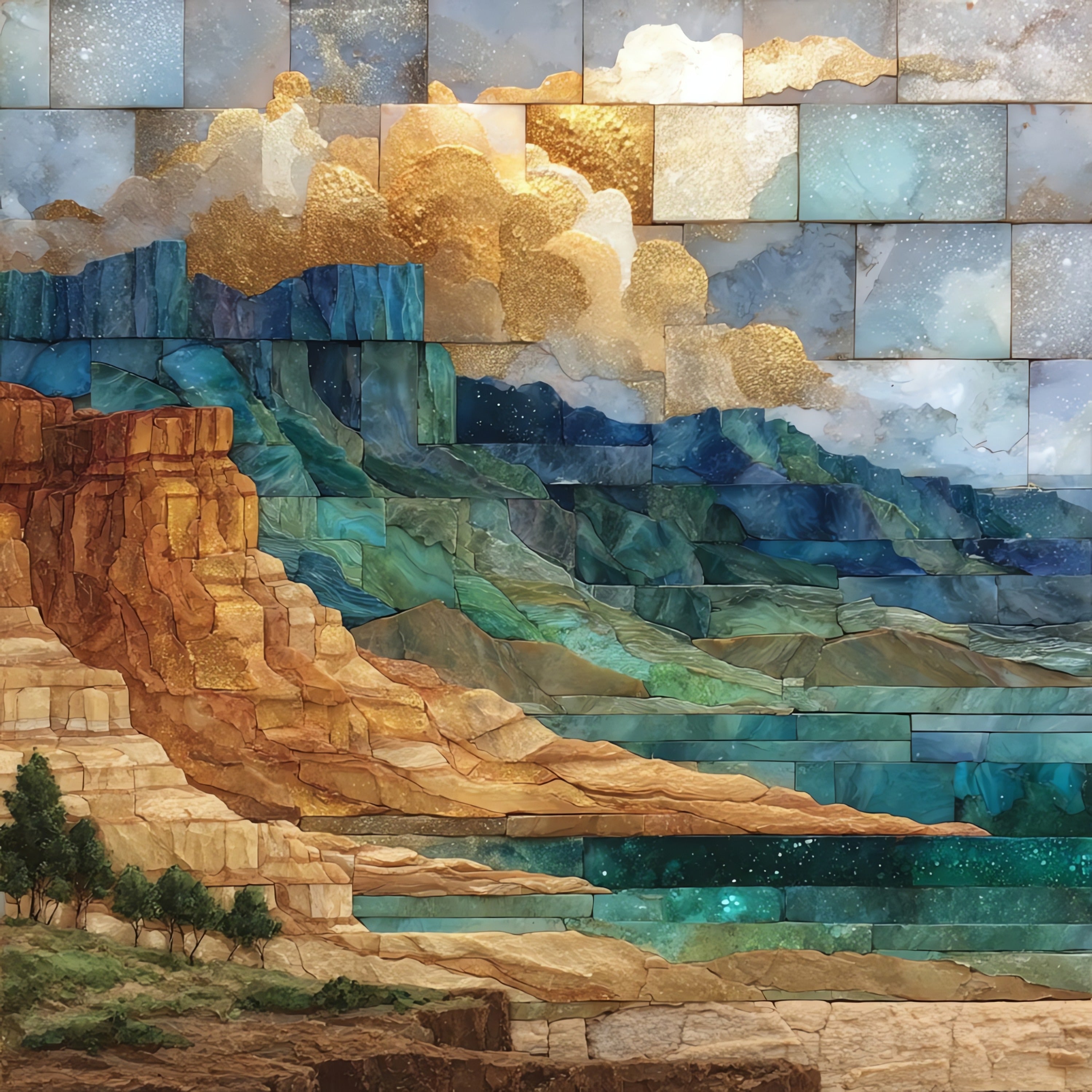 East Zion Petrified Forest — ceramic art tile