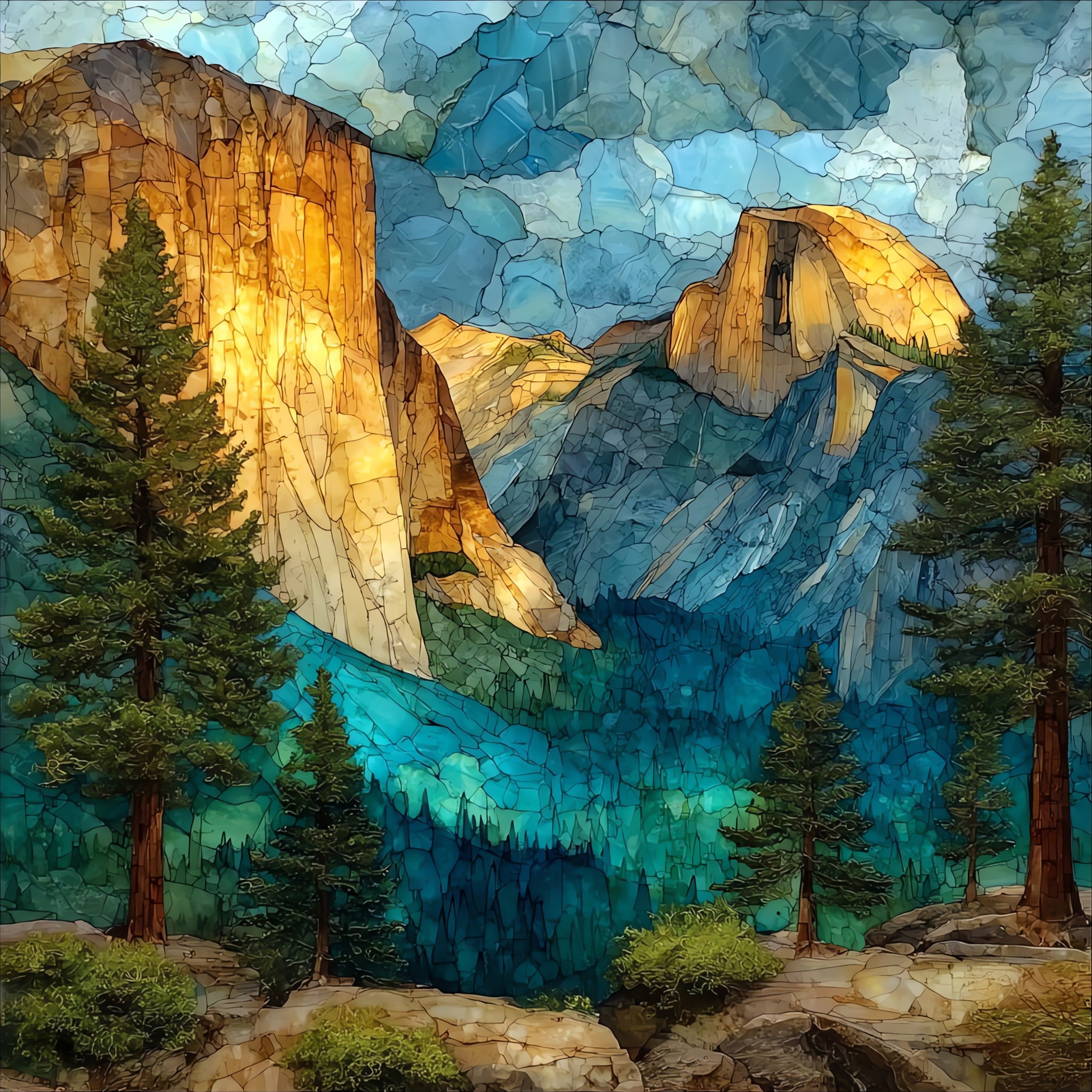 Glacier Point — ceramic art tile