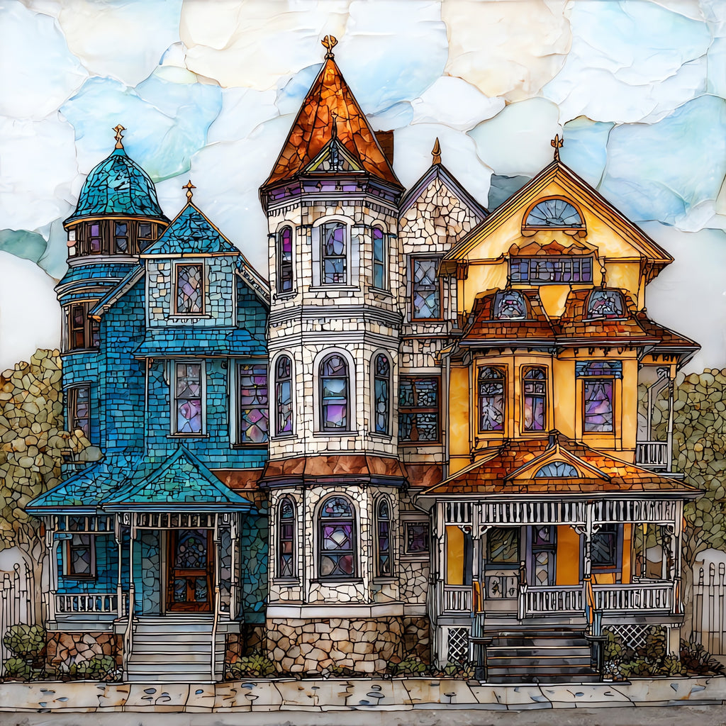 the Cape May Victorian — ceramic art tile