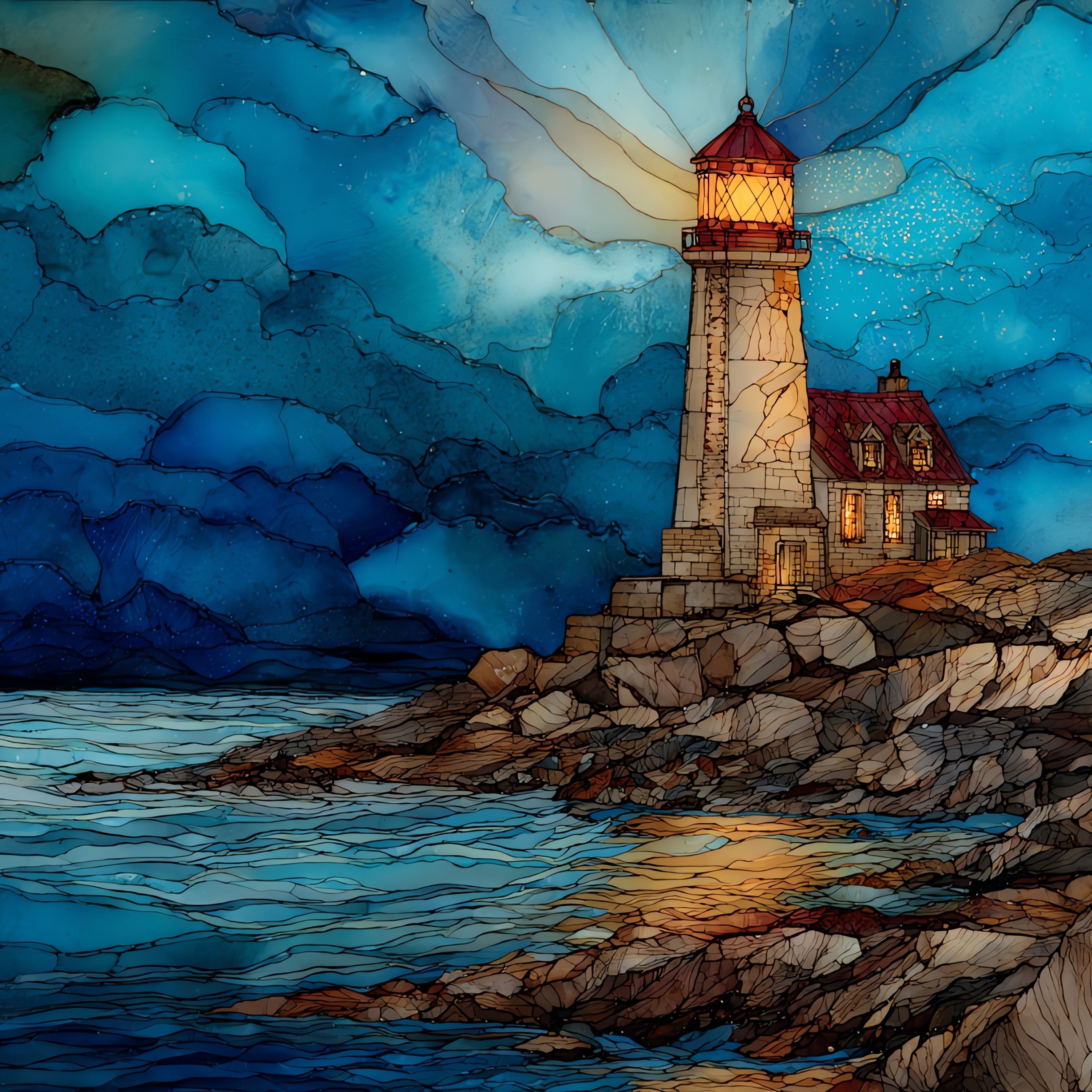 Castle Hill Lighthouse on — ceramic art tile