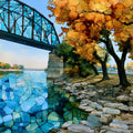 the Missouri River riverfront — ceramic art tile
