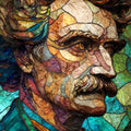 the Mark Twain quill statue in — ceramic art tile