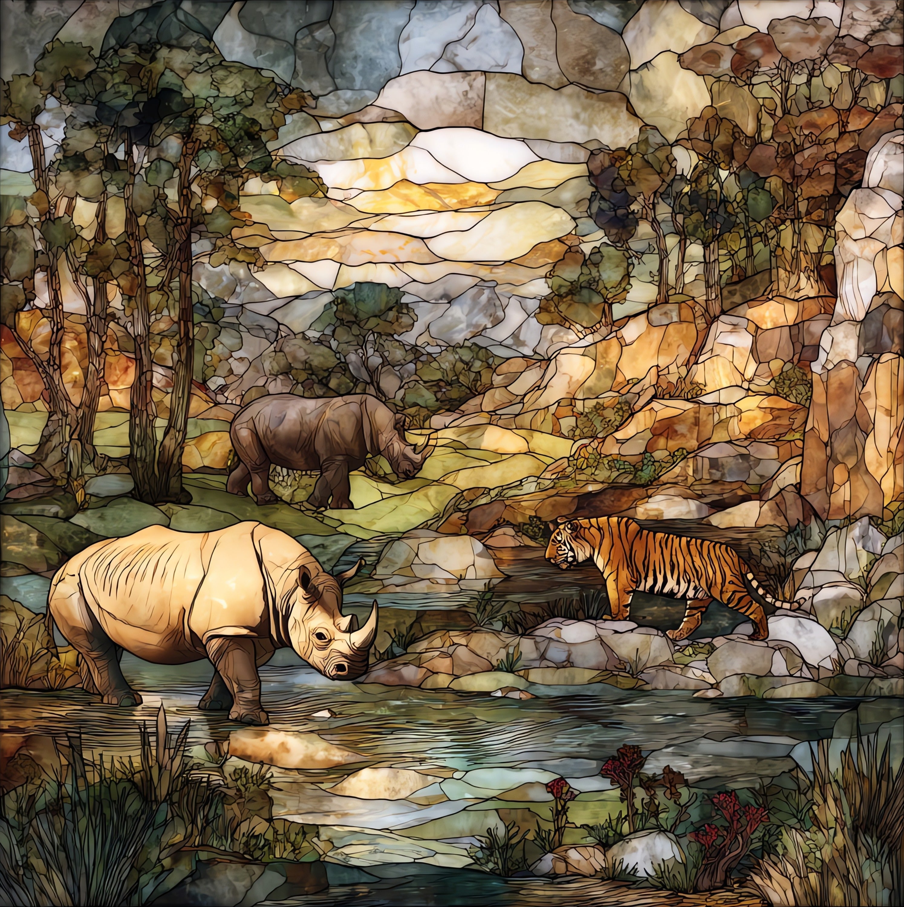 the Bronx Zoo Wild Asia exhibit — ceramic art tile