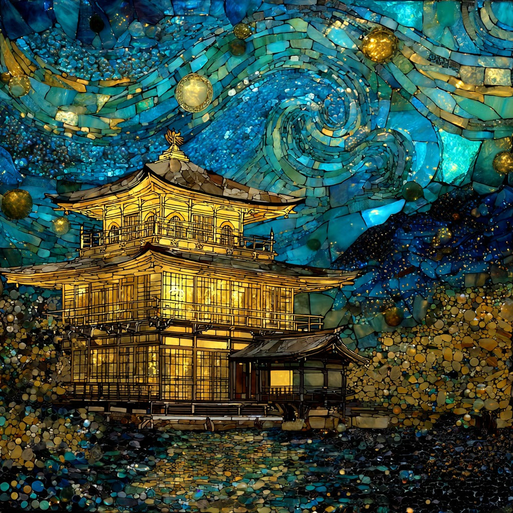 Honganji Nishi Gold Inlay Gate — ceramic art tile