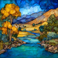 the Carson River — ceramic art tile