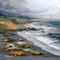 San Simeon Elephant Seals — ceramic art tile