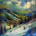 Angel Fire ski mountain — ceramic art tile