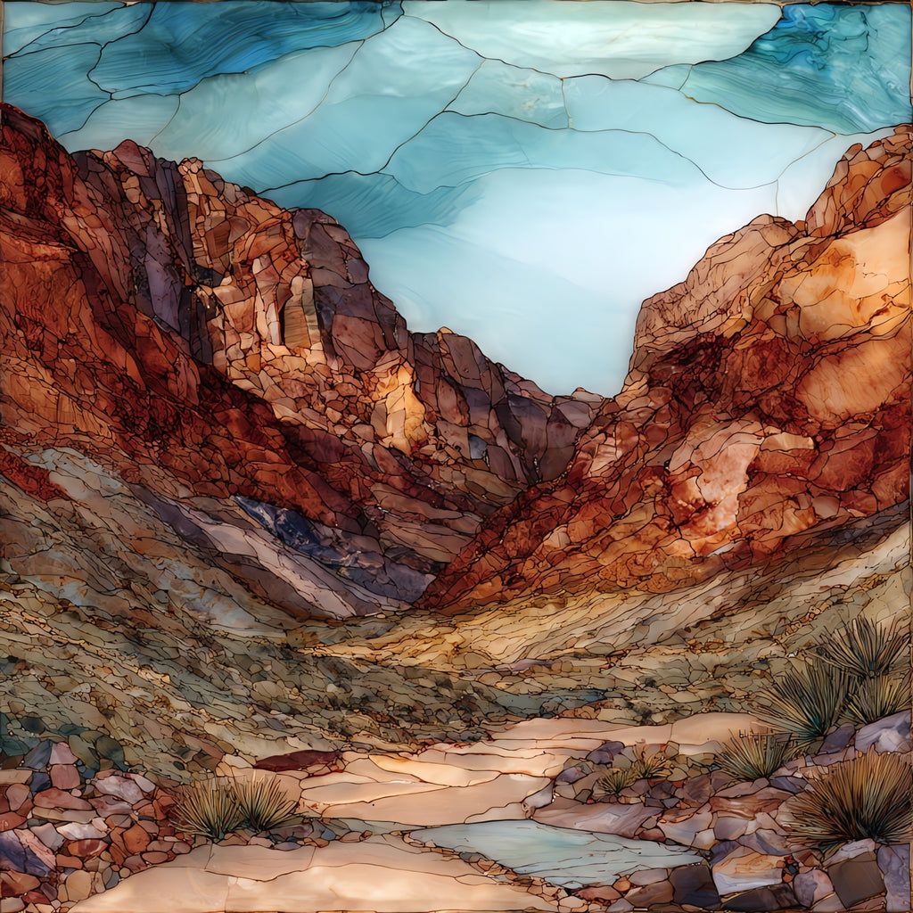 Calico Basin — ceramic art tile