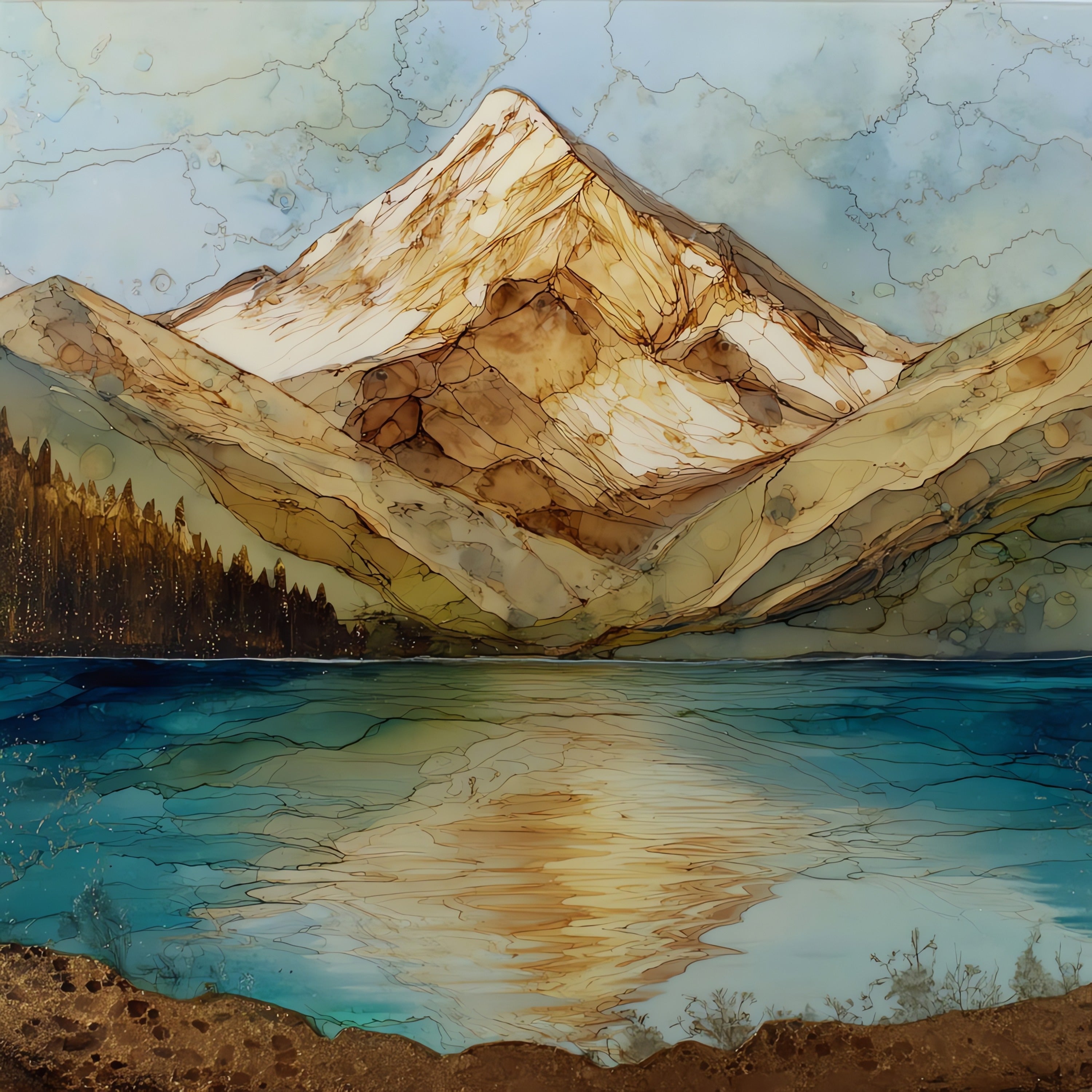 Mount Elbert highest peak Sawatch Range — ceramic art tile