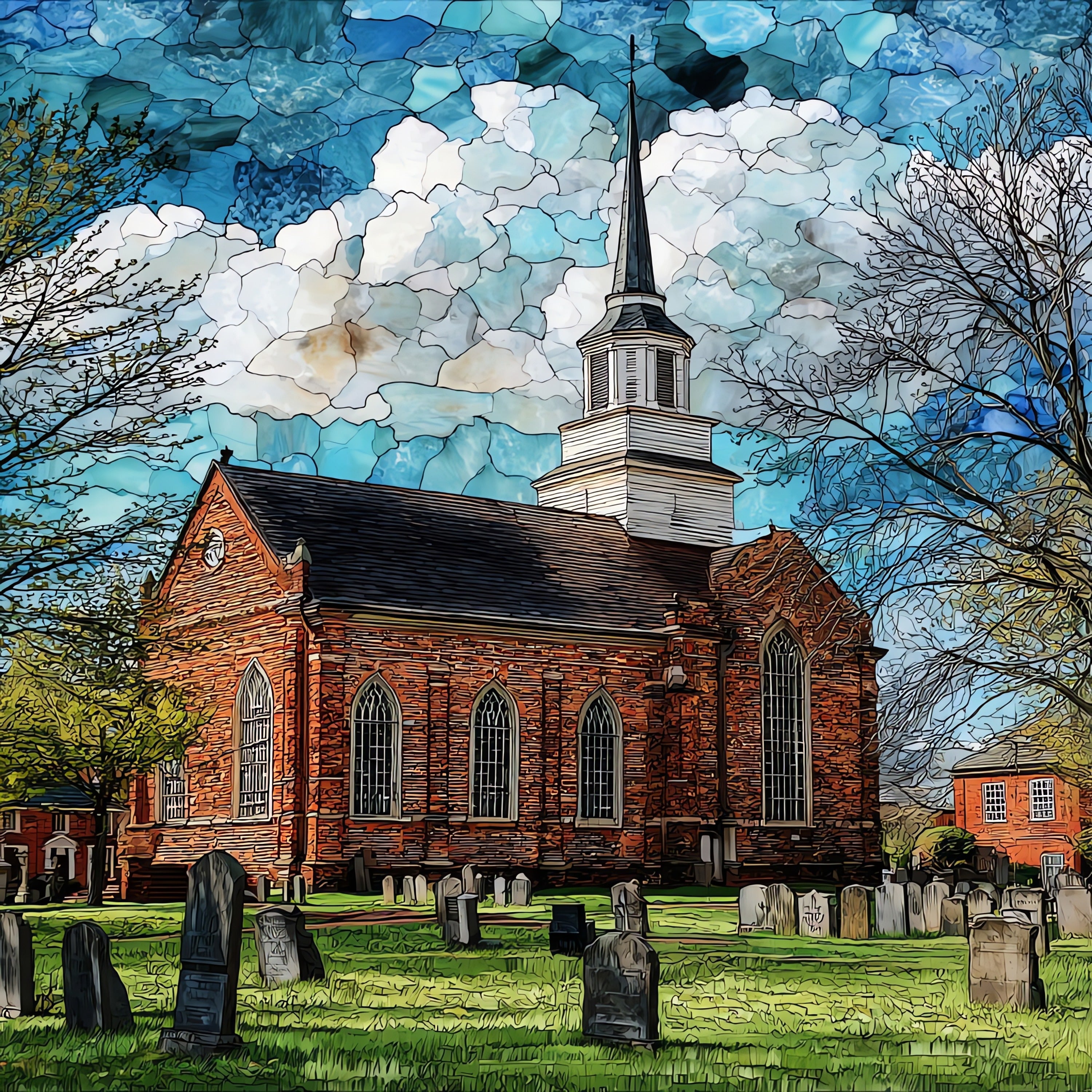 Bruton Parish Church in — ceramic art tile