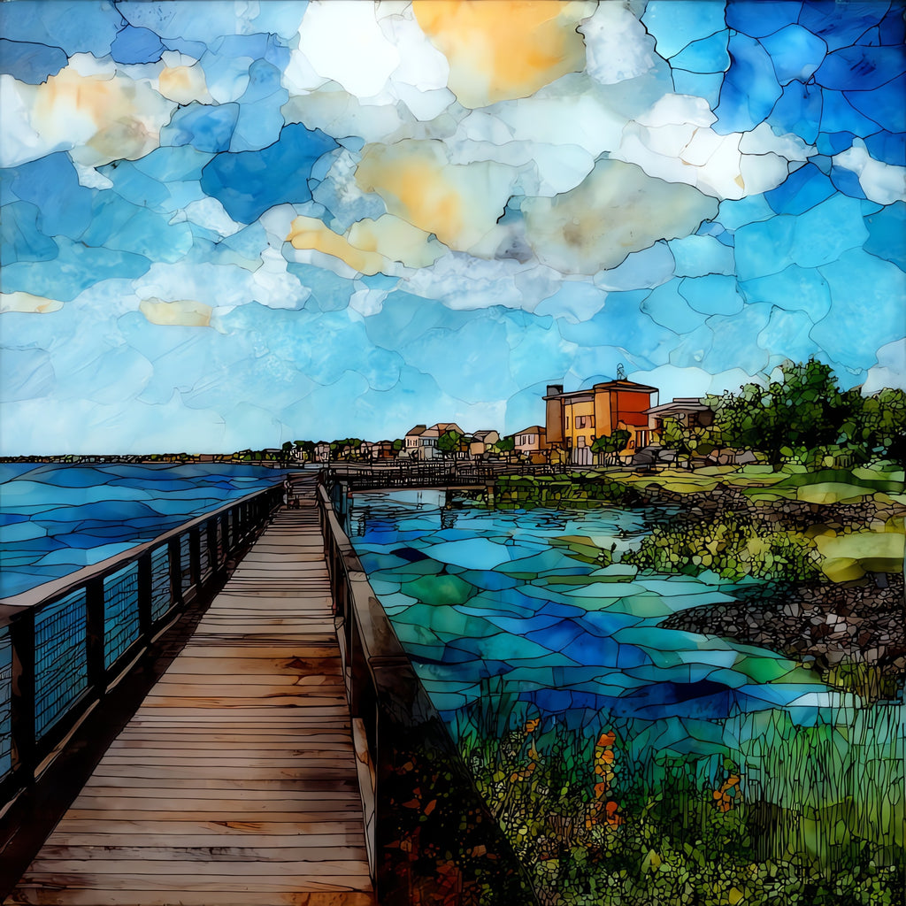 Ocean Beach Park — ceramic art tile