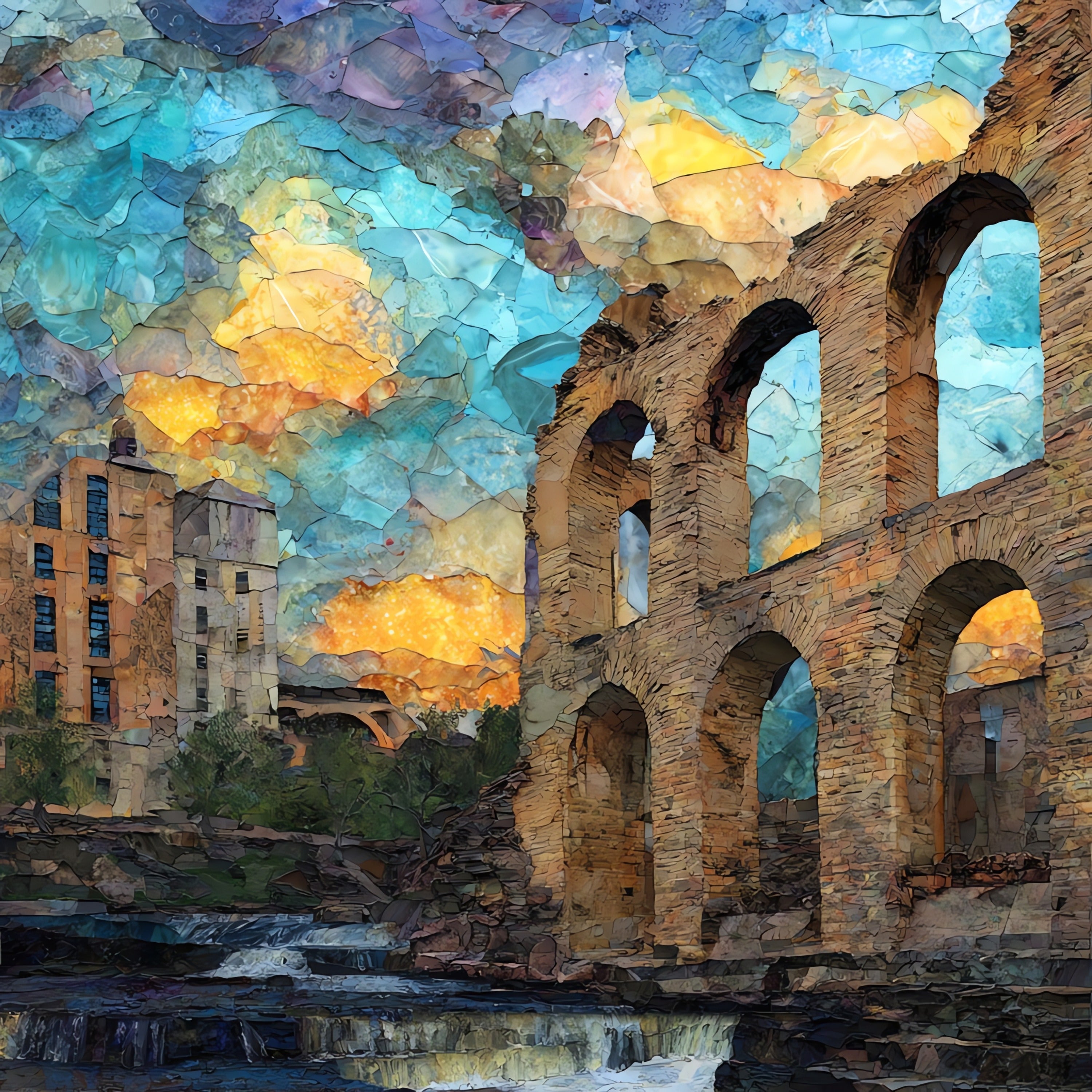 Mill City Museum on — ceramic art tile