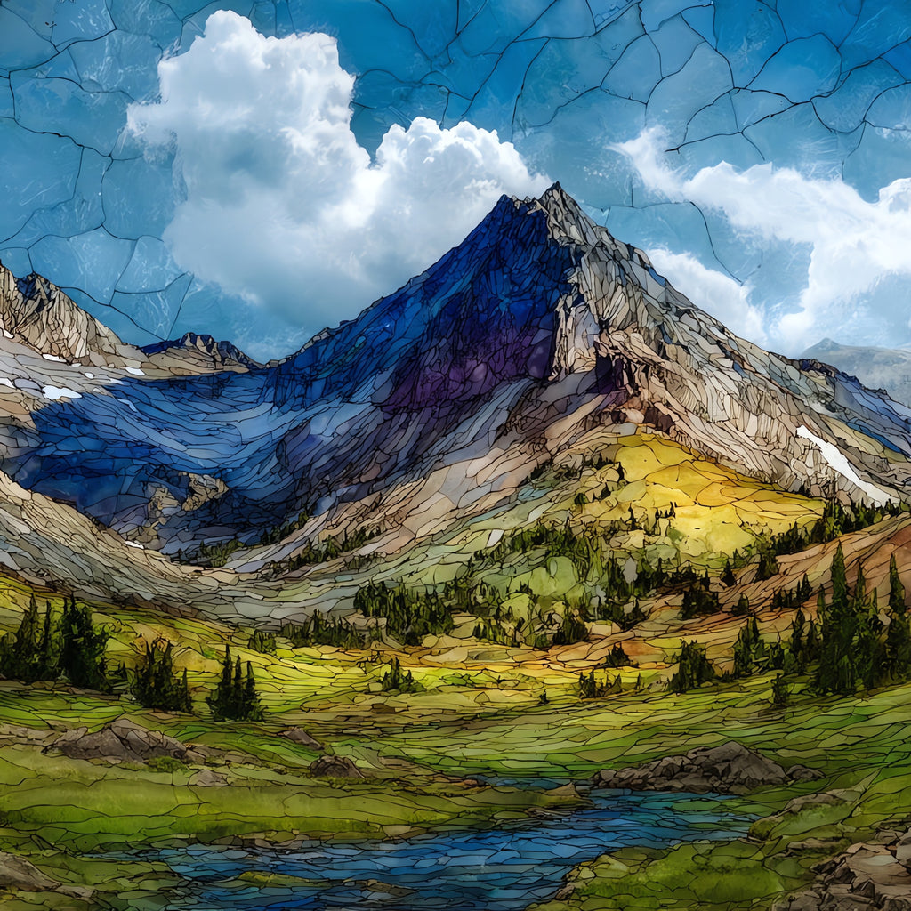 Castle Peak Elk Range — ceramic art tile