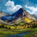 Castle Peak Elk Range — ceramic art tile