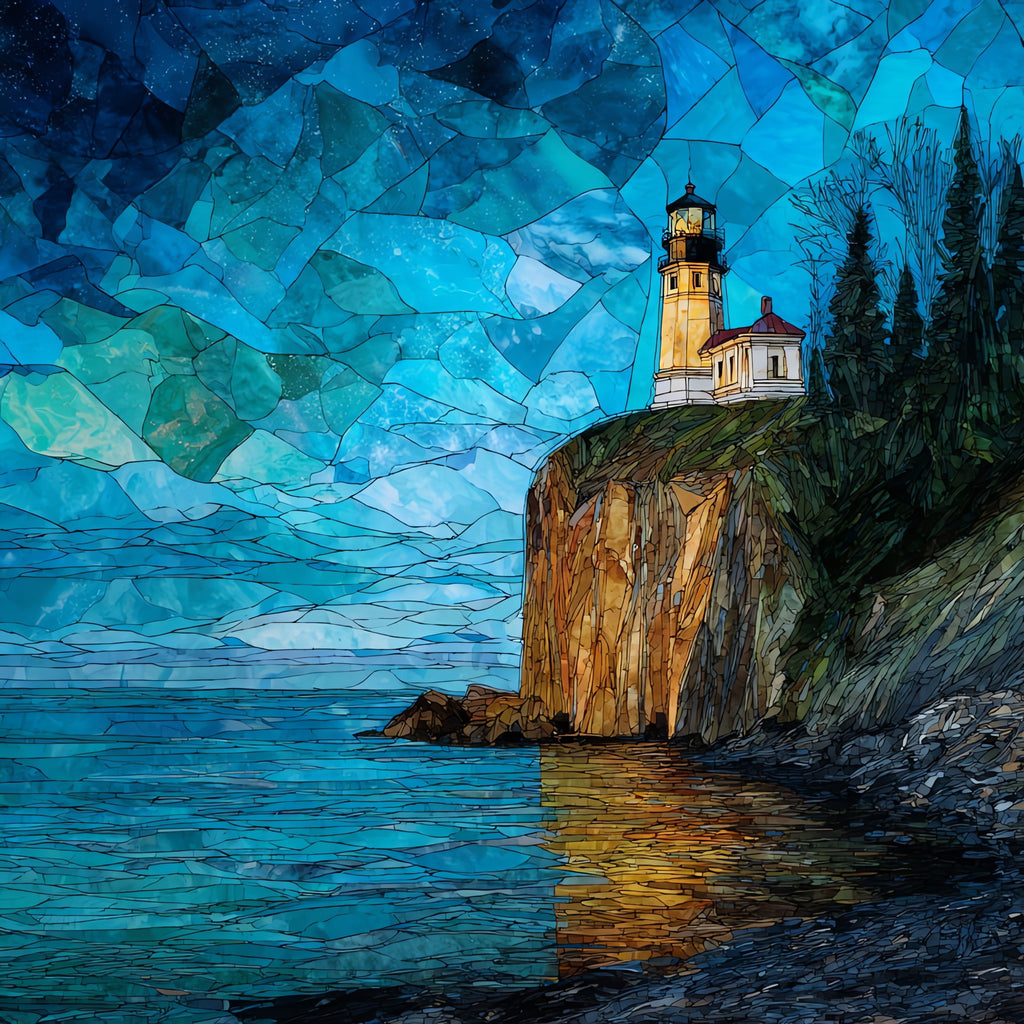 Au Sable Light Station — ceramic art tile