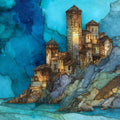 Mani Tower Houses — ceramic art tile