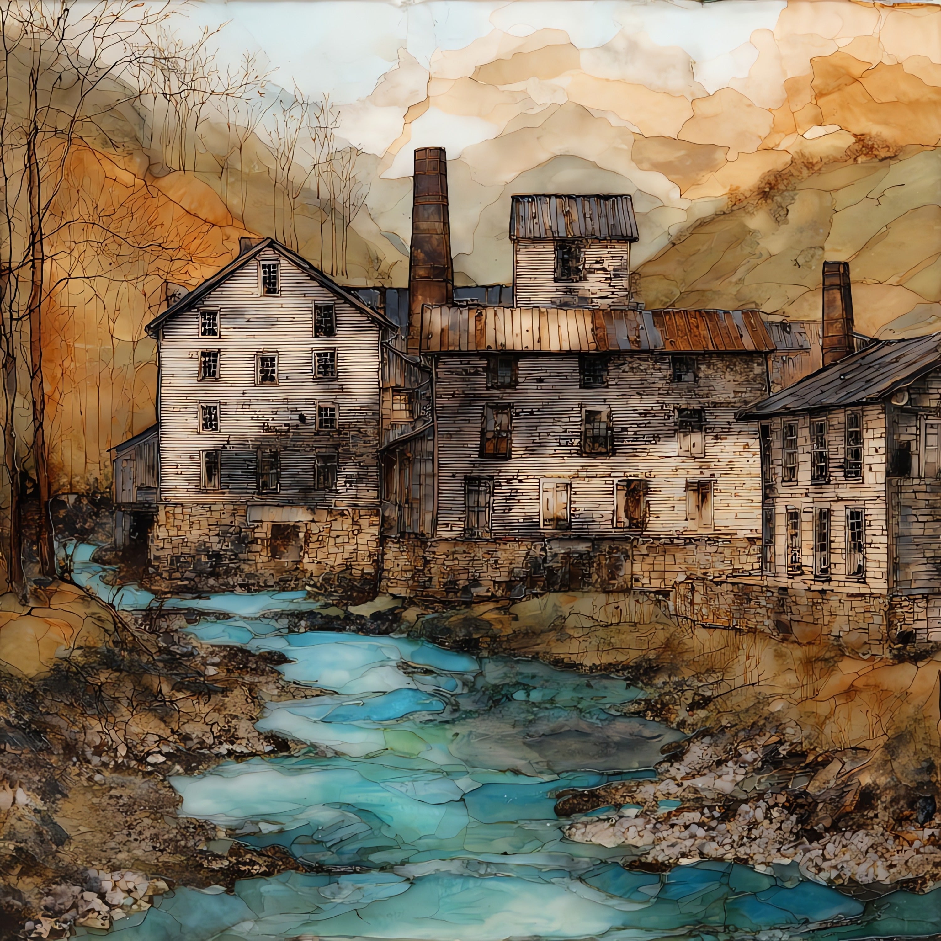 the George Dickel Distillery — ceramic art tile