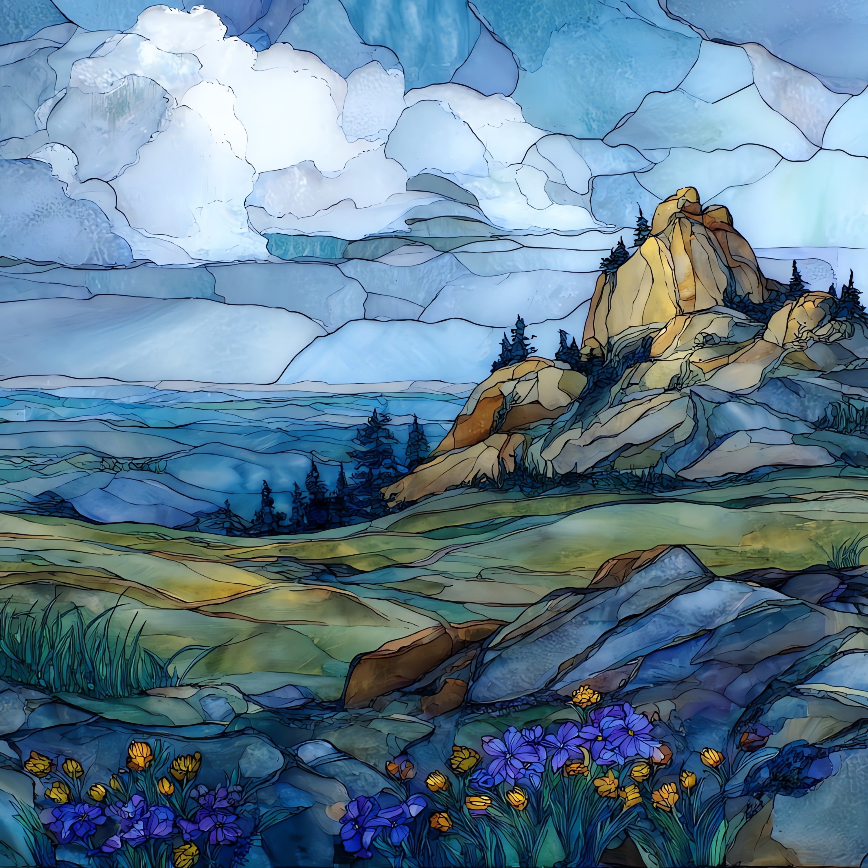 Mount Scott summit overlook — ceramic art tile