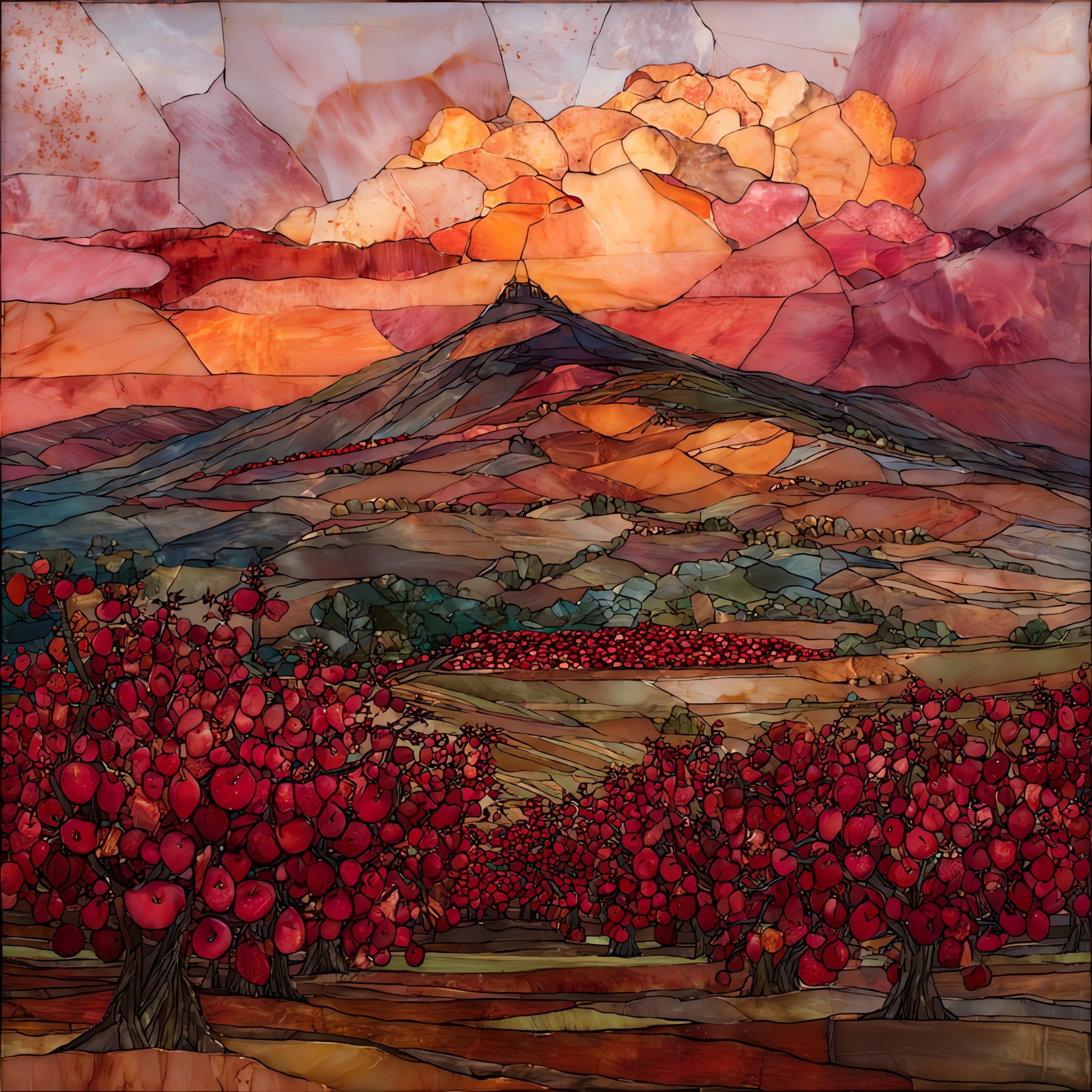 Carter Mountain Orchard — ceramic art tile