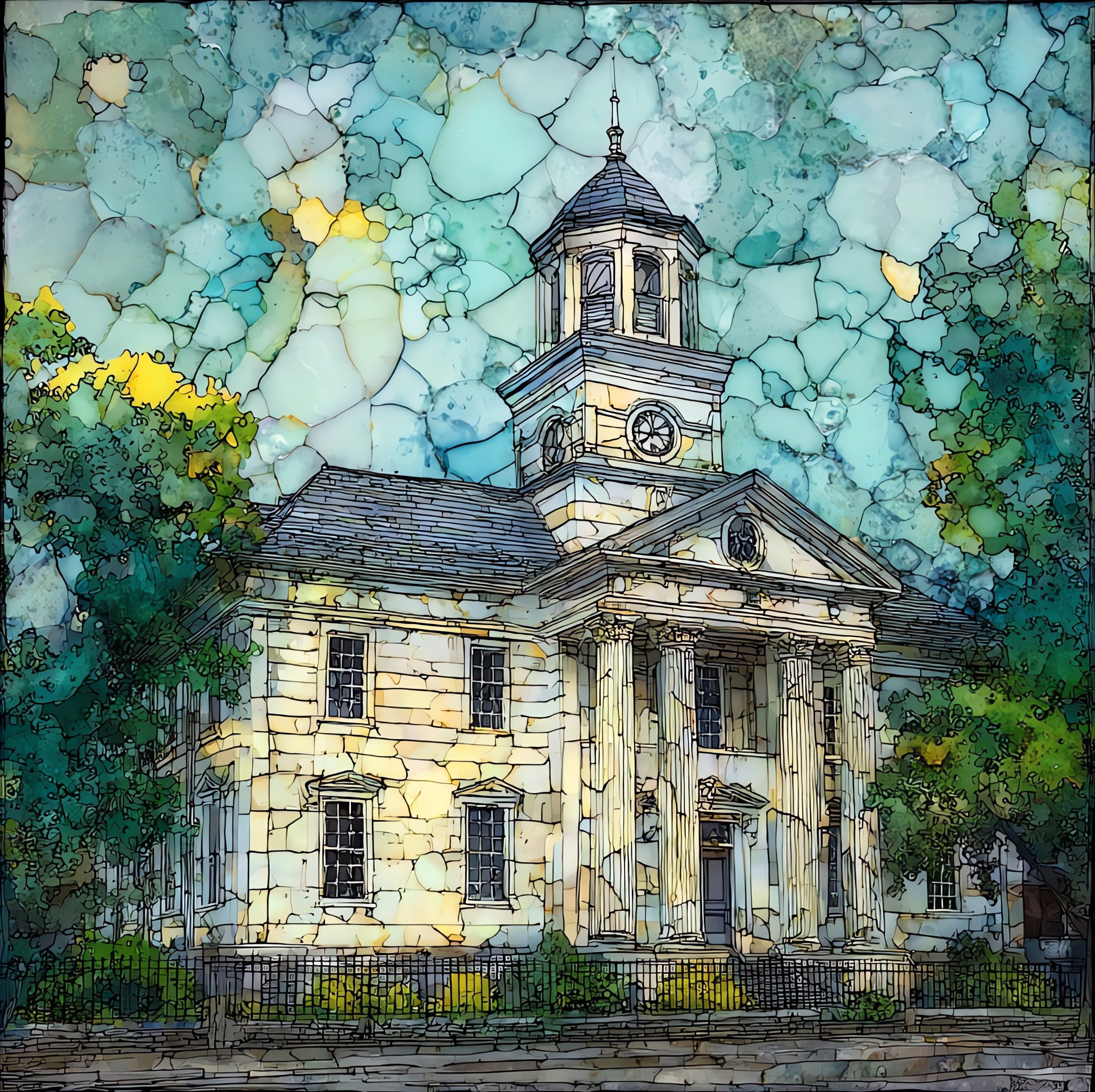 the Old Court House Museum in — ceramic art tile