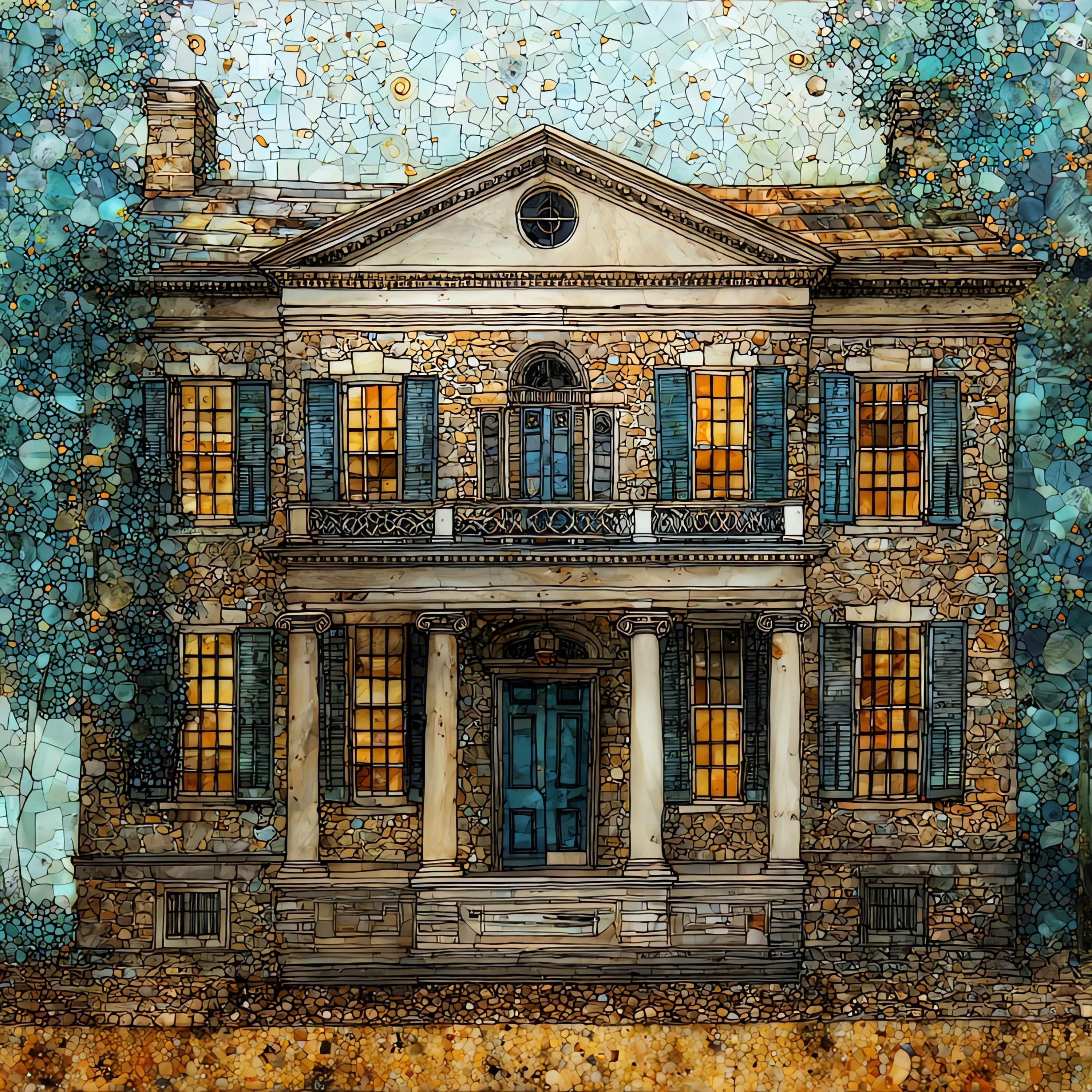 the Carroll Mansion in — ceramic art tile