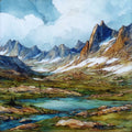 Beartooth Pass alpine plateau — ceramic art tile