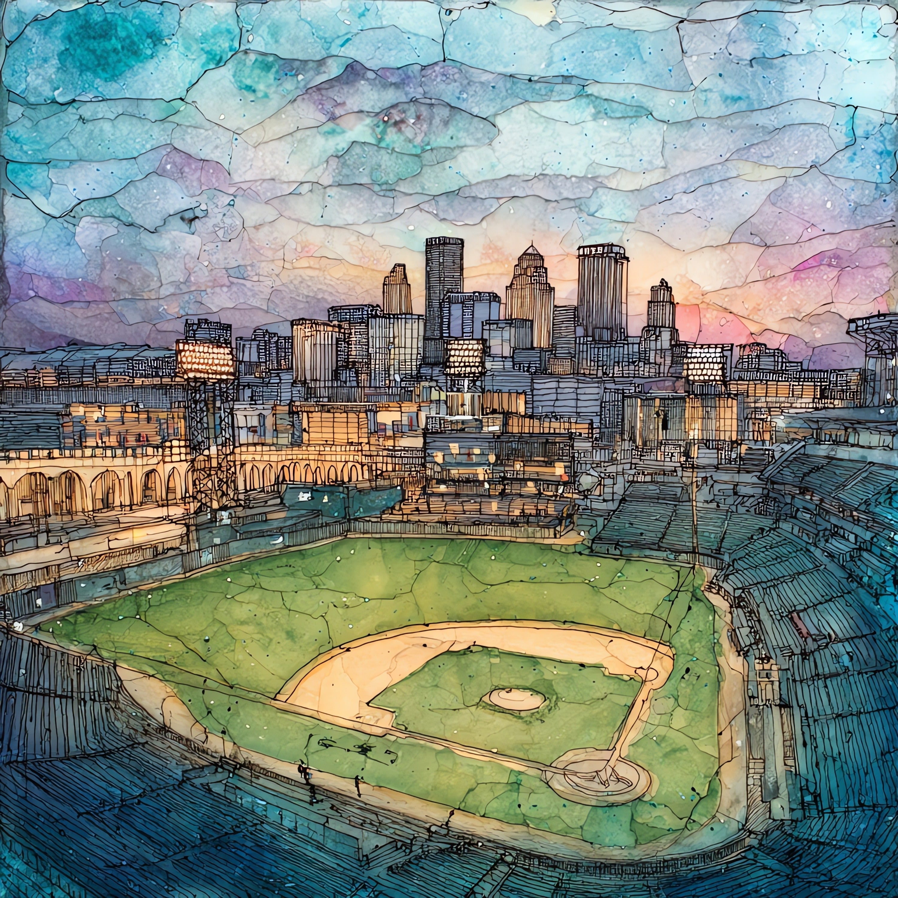 Target Field Minnesota Twins — ceramic art tile