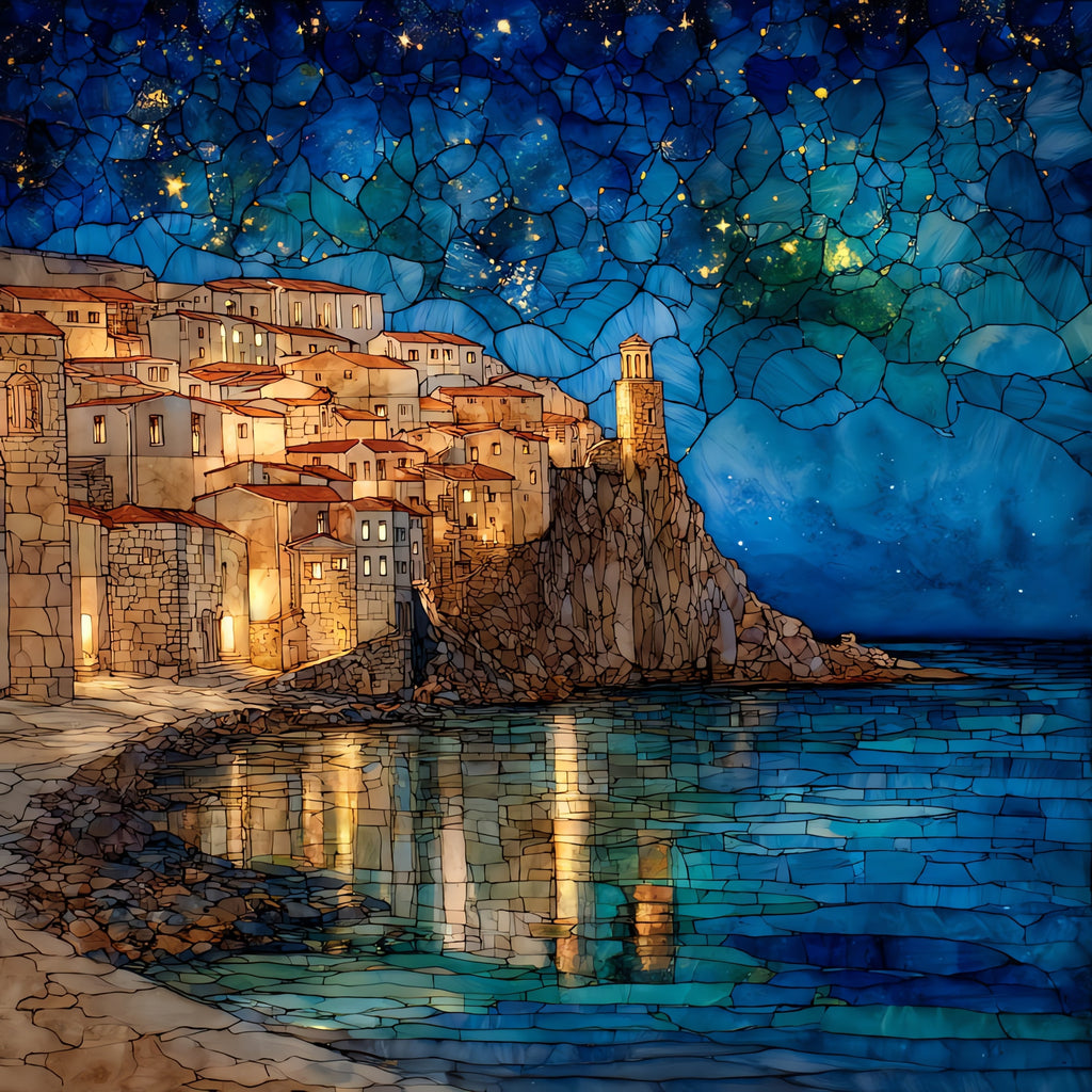 Monemvasia — ceramic art tile
